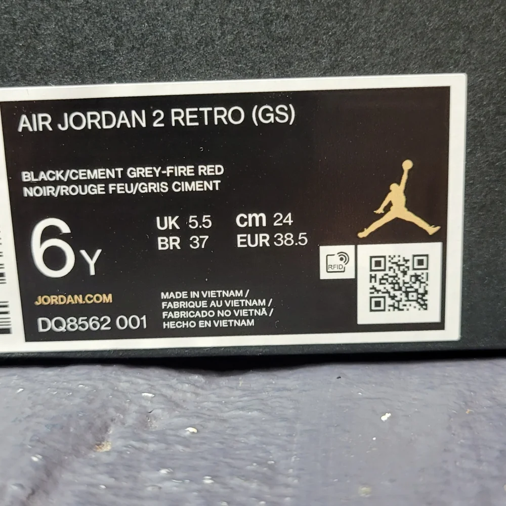 Nike Air Jordan 2 Retro Black Cement Mens & GS DR8884-001 New Size 6